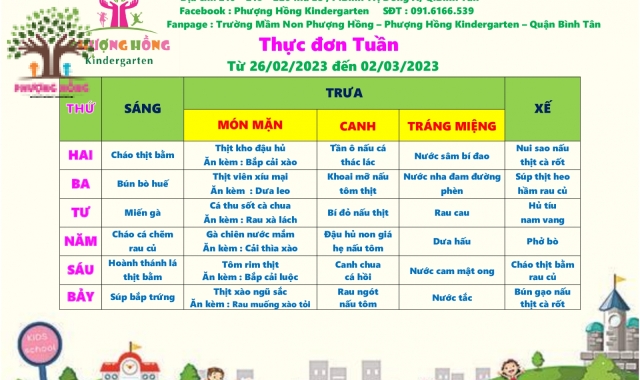 Thực Đơn Tuần 04 - Tháng 02 Năm 2024