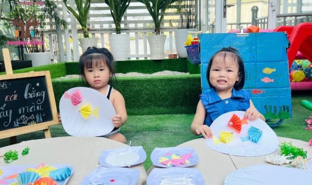 Lớp Honey - Tạo Hình Con Cá Bằng Giấy Màu